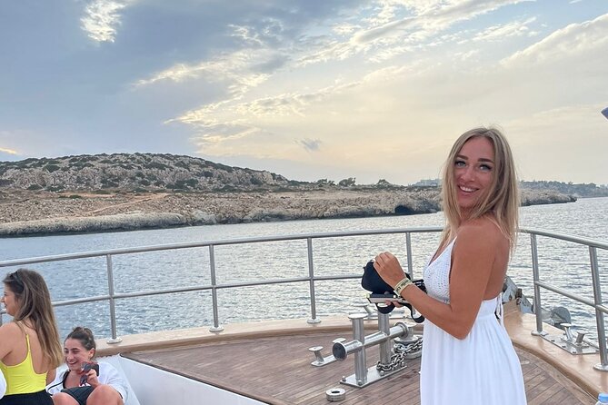 3-Hour Sunset Cruise from Protaras with Fruit & Champagne - Fig Tree Bay and Protaras beaches from the water