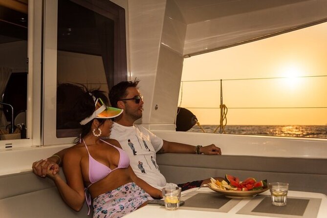 Ayia Napa: Sunset Catamaran Cruise with Lunch & Open Bar - Sunset is the payoff for staying until evening