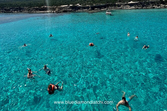 Blue Lagoon trip with slide & music departing from Latchi harbour - Cruising past the Baths of Aphrodite