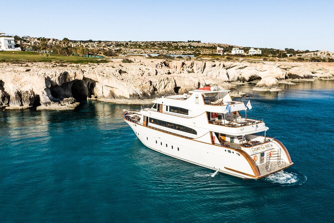 Cruise with lunch & Swimming Stops on Ayia Napa's biggest boat - Why the Ocean Queen works well for a half-day