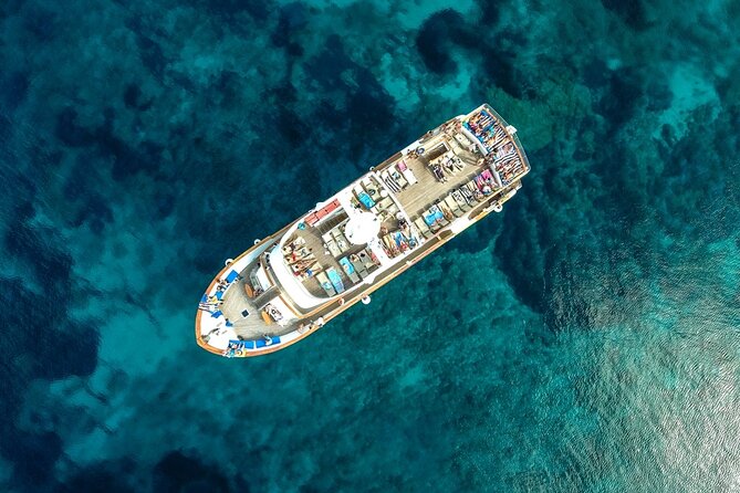 Full Day Blue Lagoon Cruise (Paphos to Latchi) - Sea Star - Leaving Paphos Harbour beside the castle