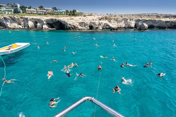Half-Day Odyssey Guided Boat Safari with Lunch in Cyprus - The Blue Lagoon is the main swim stop