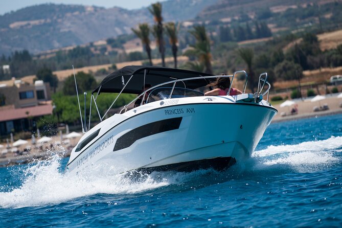 Luxury Karnic SL701 Boat with driver to Blue Lagoon & more - Leaving Latchi Harbour on the Karnic SL701