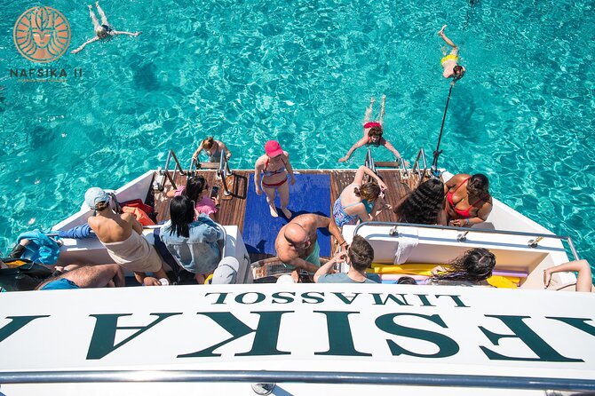 Nafsika II Half Day Cruise Swimming to blue lagoon water slide - Baths of Aphrodite and Saint George’s island