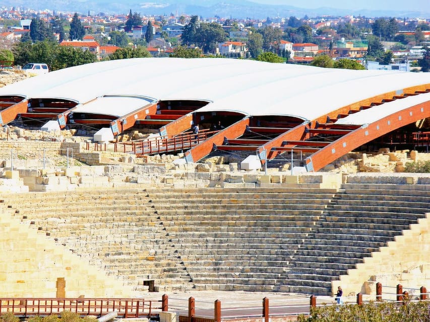 Paphos: Aphrodite's Birthplace, Lefkara & Kourion Day Trip - Ancient Kourion above the Mediterranean