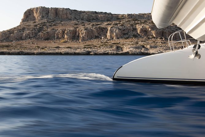 Relaxing Adults-only Blue Lagoon Catamaran Trip from Ayia Napa - Green Bay Jetty and the morning departure