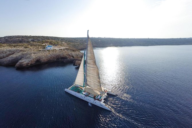 Relaxing Adults-only Blue Lagoon Catamaran Trip from Protaras - Cape Greco offers the best active stop